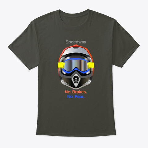 Speedway: No Brakes. No Fear. Smoke Gray áo T-Shirt Front