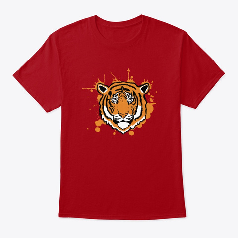 Tiger Deep Red T-Shirt Front