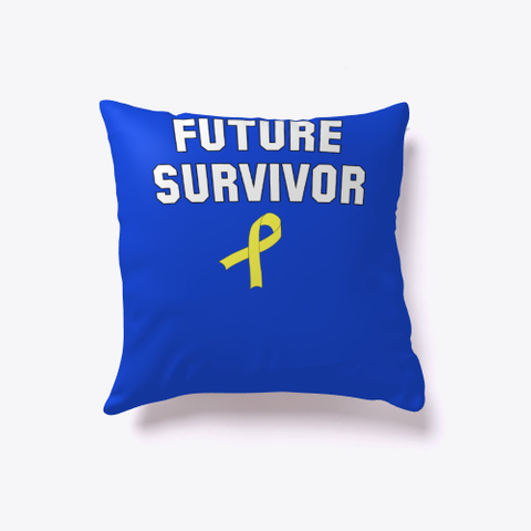 Future Cancer Survivor Design Royal Blue Camiseta Front