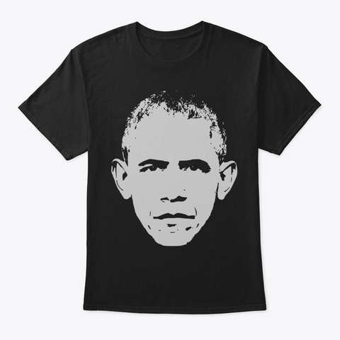 Barack Obama Minimalistic Pop Art Pullov Black Maglietta Front