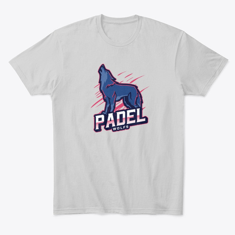 Padel Wolfs Light Heather Grey  T-Shirt Front