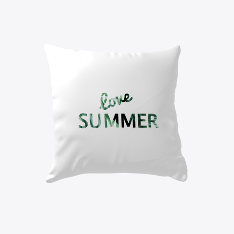 Love Summer Pillows   Palm Tree Deisgn White T-Shirt Front