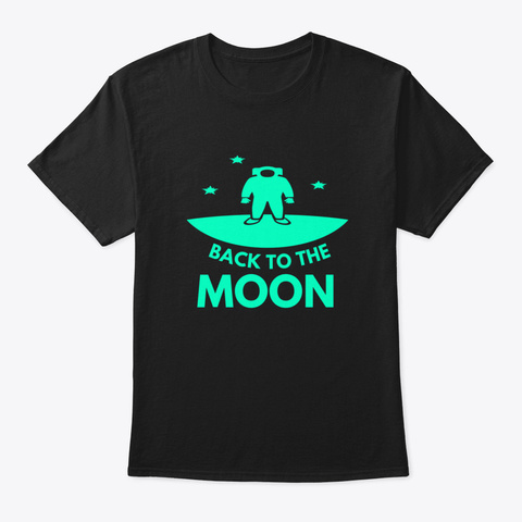 Back To The Moon Black Maglietta Front