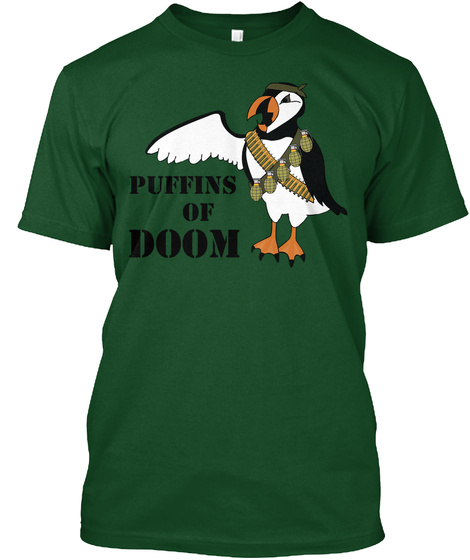Puffins Of Doom Deep Forest T-Shirt Front