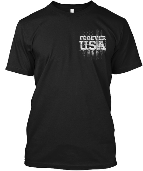 Forever Usa Black T-Shirt Front
