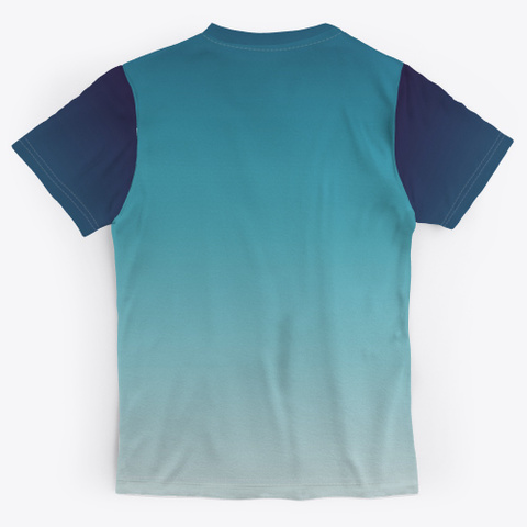 Blue Ocean Abstract Color Gradient Standard T-Shirt Back
