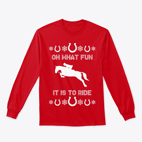 Oh What Fun Jumper Holiday Red Kaos Front