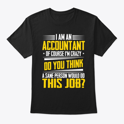 Funny Christmas Jobs Gifts Accountant Black T-Shirt Front