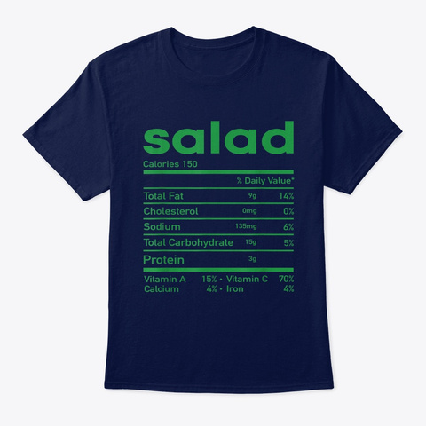 salad Nutrition Facts Thanksgiving Unisex Tshirt