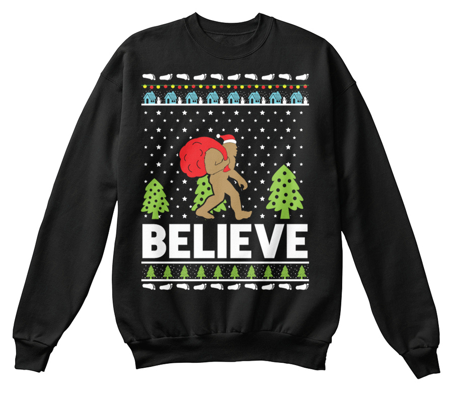 Ugly Christmas Bigfoot Sasquatch App Unisex Tshirt