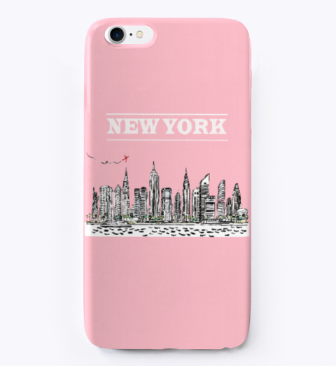 New York I Phone Case Pink T-Shirt Front