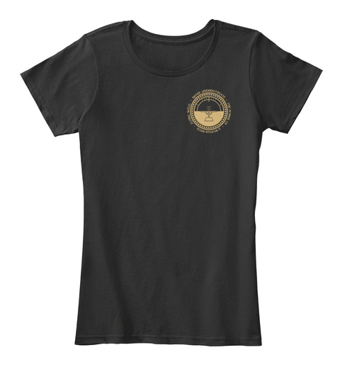 Woman Flying  Black T-Shirt Front