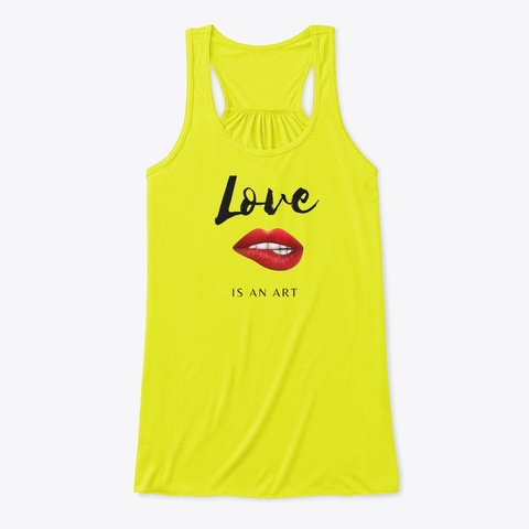 Love Is An Art Neon Yellow T-Shirt Front