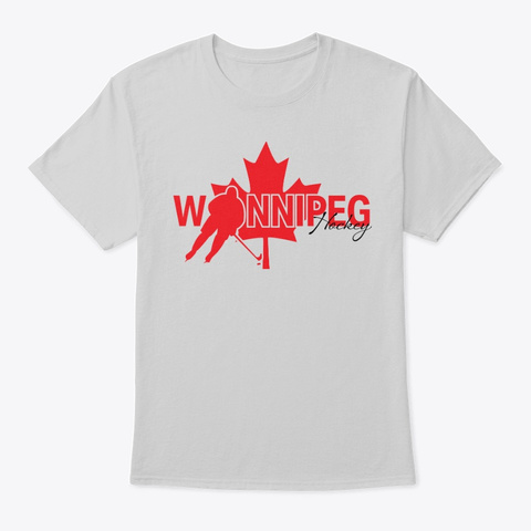 Winnipeg Hockey Light Steel Camiseta Front