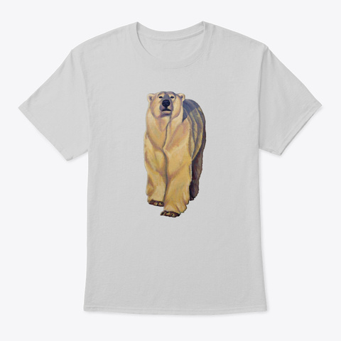 Polar Bear Art Light Steel T-Shirt Front
