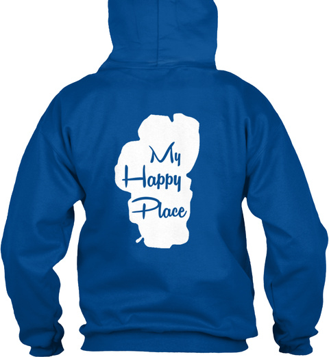 My Happy Place Royal T-Shirt Back
