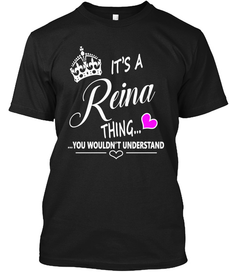 Reina Black T-Shirt Front