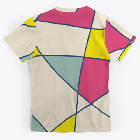 Abstract Patchwork Colorful Minimal Art Standard T-Shirt Back