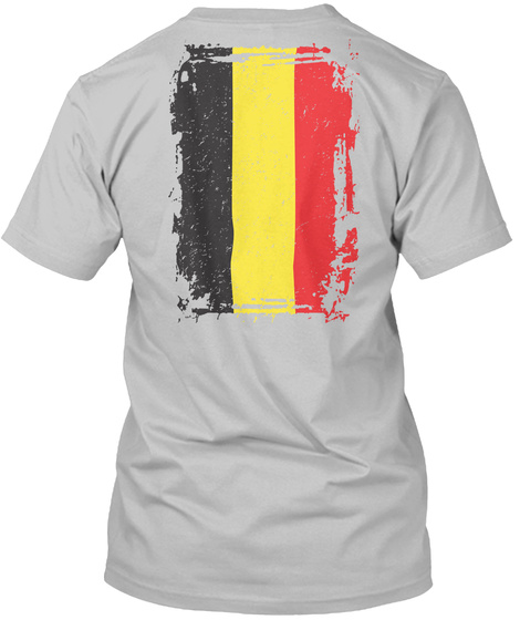 Belgium Flag T Shirt Sport Grey T-Shirt Back