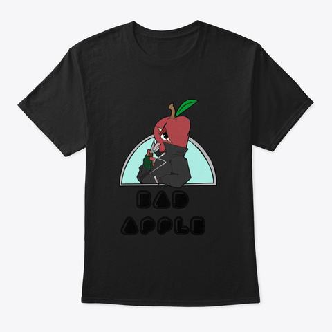 Bad Apple 🍎 Black T-Shirt Front