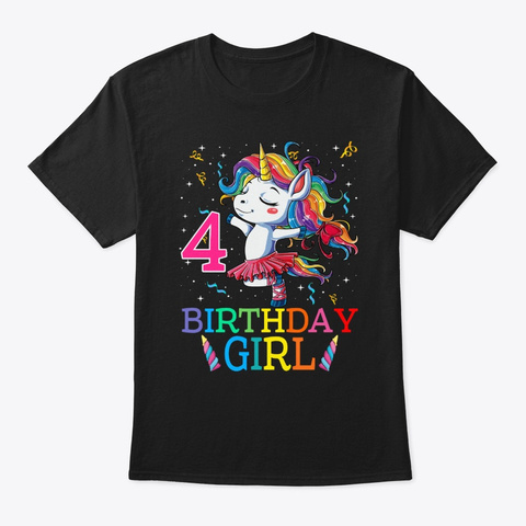 4 Year Old 4th Birthday Girl Unicorn
