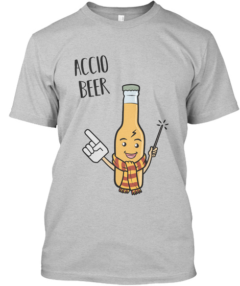 Accio Beer Light Heather Grey  T-Shirt Front