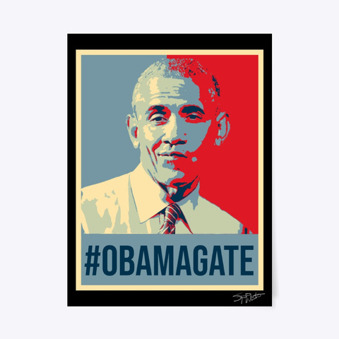 #Obamagate Black T-Shirt Front