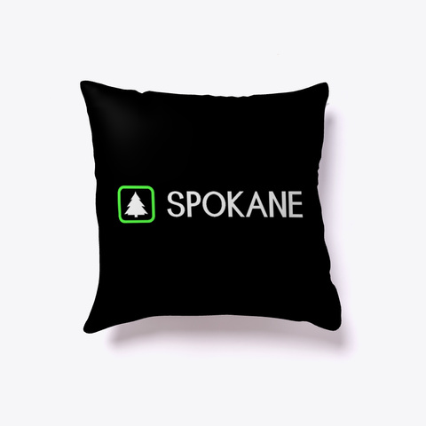 Spokane Pine Tree White Kaos Front