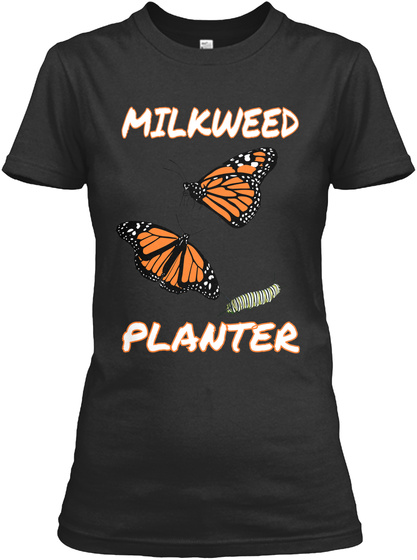 Milkweed Planter Black T-Shirt Front