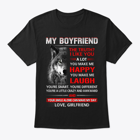 Wolf Boyfriend The Truth Shirt Black Camiseta Front
