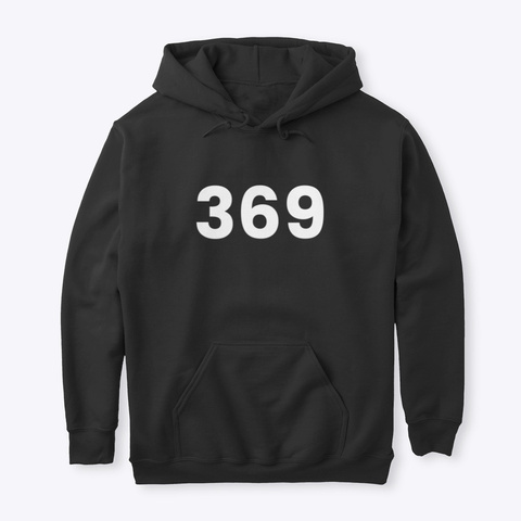 Hoodie: 369 Black T-Shirt Front