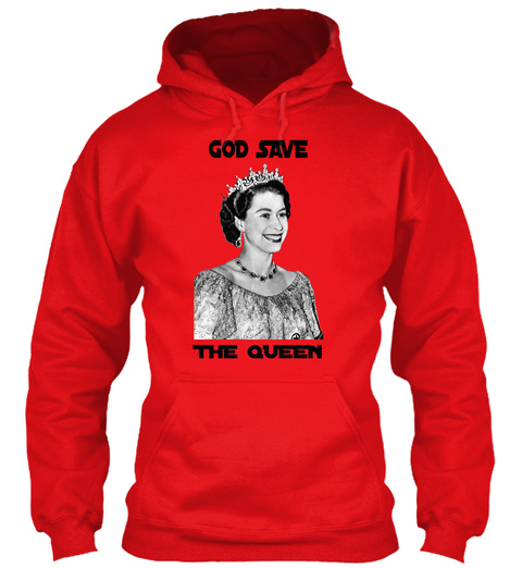 God Save The Queen Fire Red T-Shirt Front