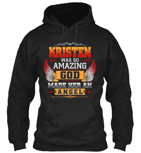 Kristen Angel  Black T-Shirt Front
