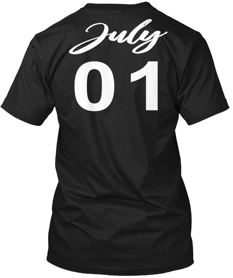 July 01   Cancer Black T-Shirt Back