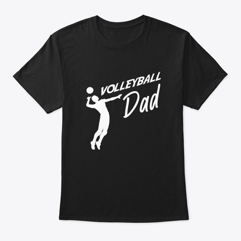 Volleyball Dad Black T-Shirt Front