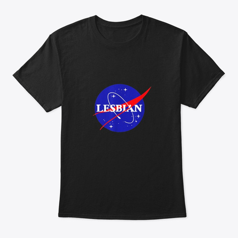  Badass Lesbian Black T-Shirt Front