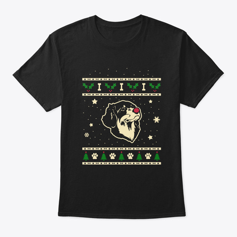 Christmas Hovawart Gift Black T-Shirt Front