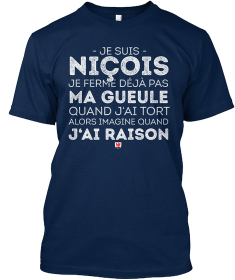 Je Suis Niçois. Navy T-Shirt Front