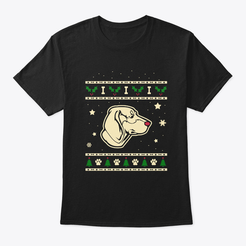 Christmas Polish Hunting Dog Gift Black T-Shirt Front
