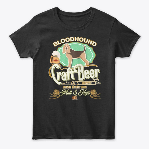 Bloodhound Gifts Black T-Shirt Front