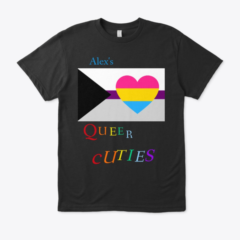 Alex's Queer Cuties Black T-Shirt Front