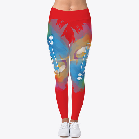 Mother's Day Mom Leggings Red Camiseta Front