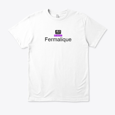 Fermalique    Youthful Skincare Cream White T-Shirt Front