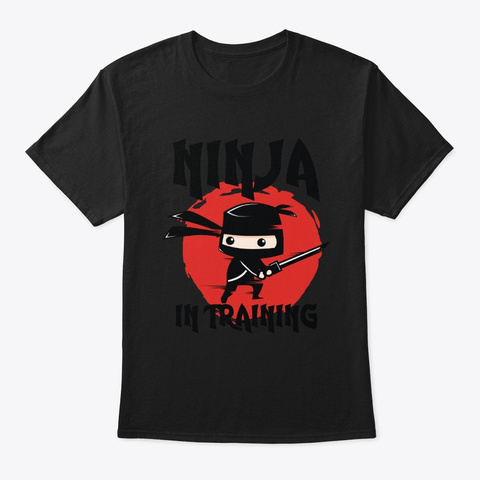 Ninja Training Martial Arts Mixed Martia Black T-Shirt Front