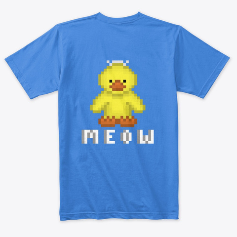 Meow | Pixel Art Vintage Royal T-Shirt Back