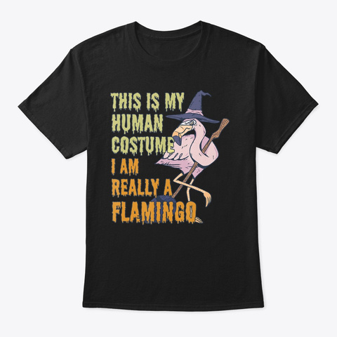 Flamingo Halloween Flamingo Women Black T-Shirt Front