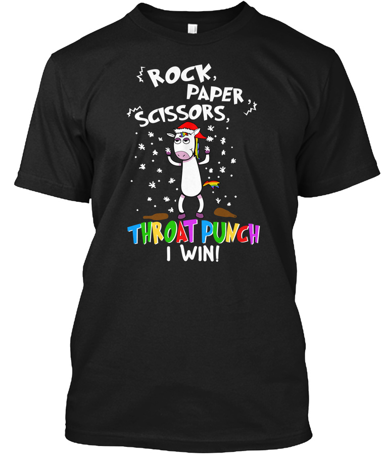 Rock Paper Scissors Throat Punch I Win Unisex Tshirt