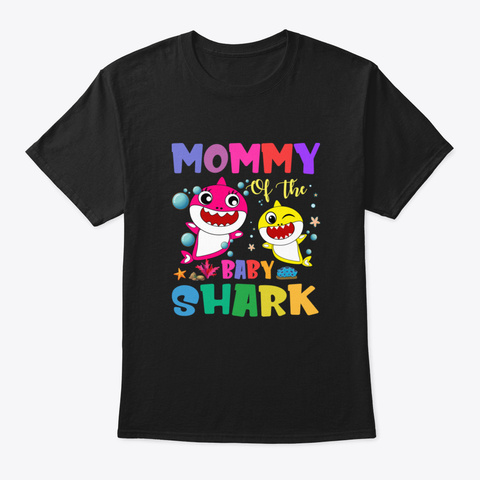 Baby Shark Do Do Do Black Kaos Front