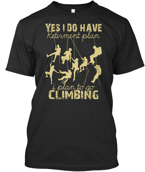 Climbing! T Shirt Black T-Shirt Front
