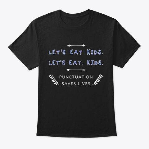 English Grammar Teacher Shirt Black T-Shirt Front